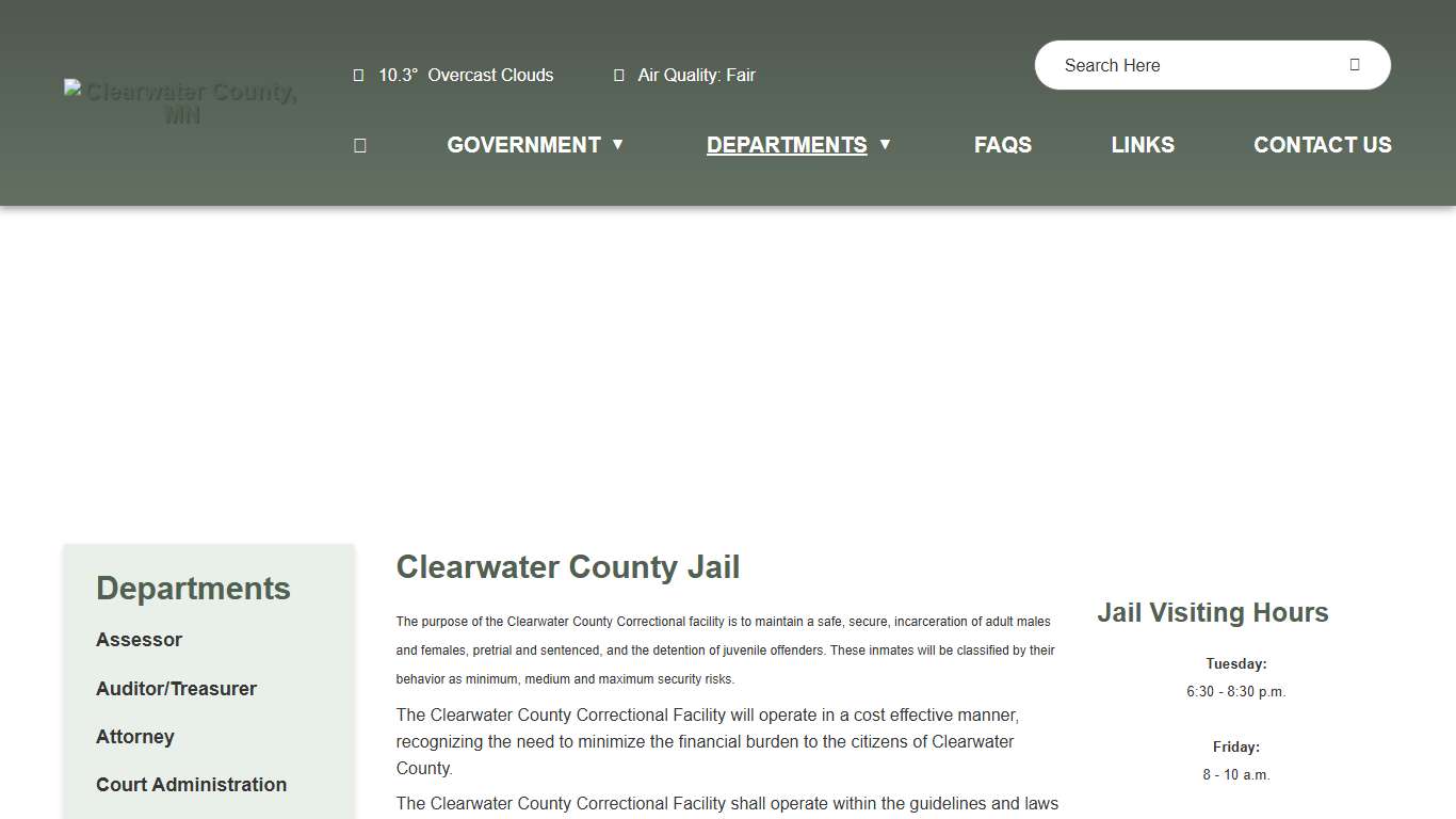 Clearwater County Jail - Clearwater County, MN