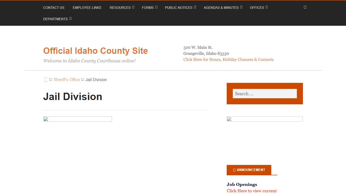 Jail Division – Official Idaho County Site